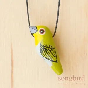 Songbird Whistle Necklaces - Silvereye