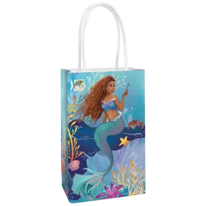 The Little Mermaid Printed Kraft Favour Paper Bags, 8 1/4 x 5 1/4 x 3 Inches, 8 Count