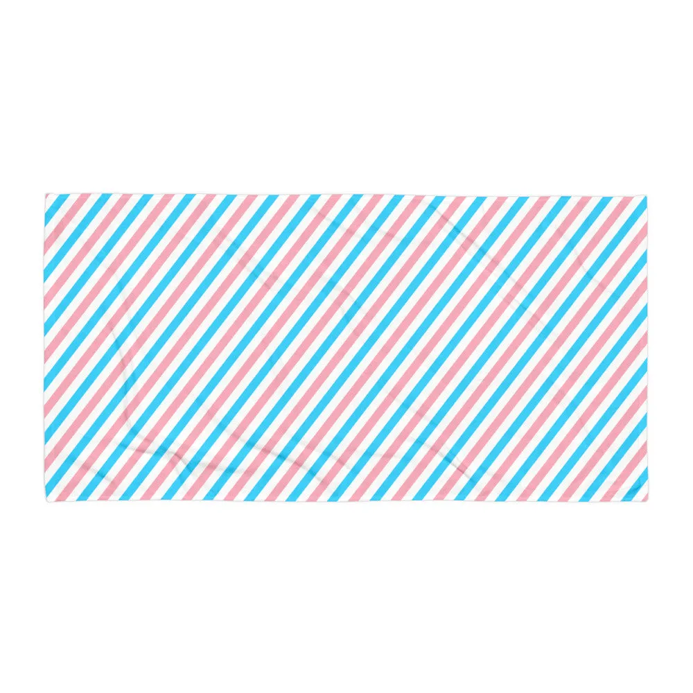 Transgender Stripe Beach Towel