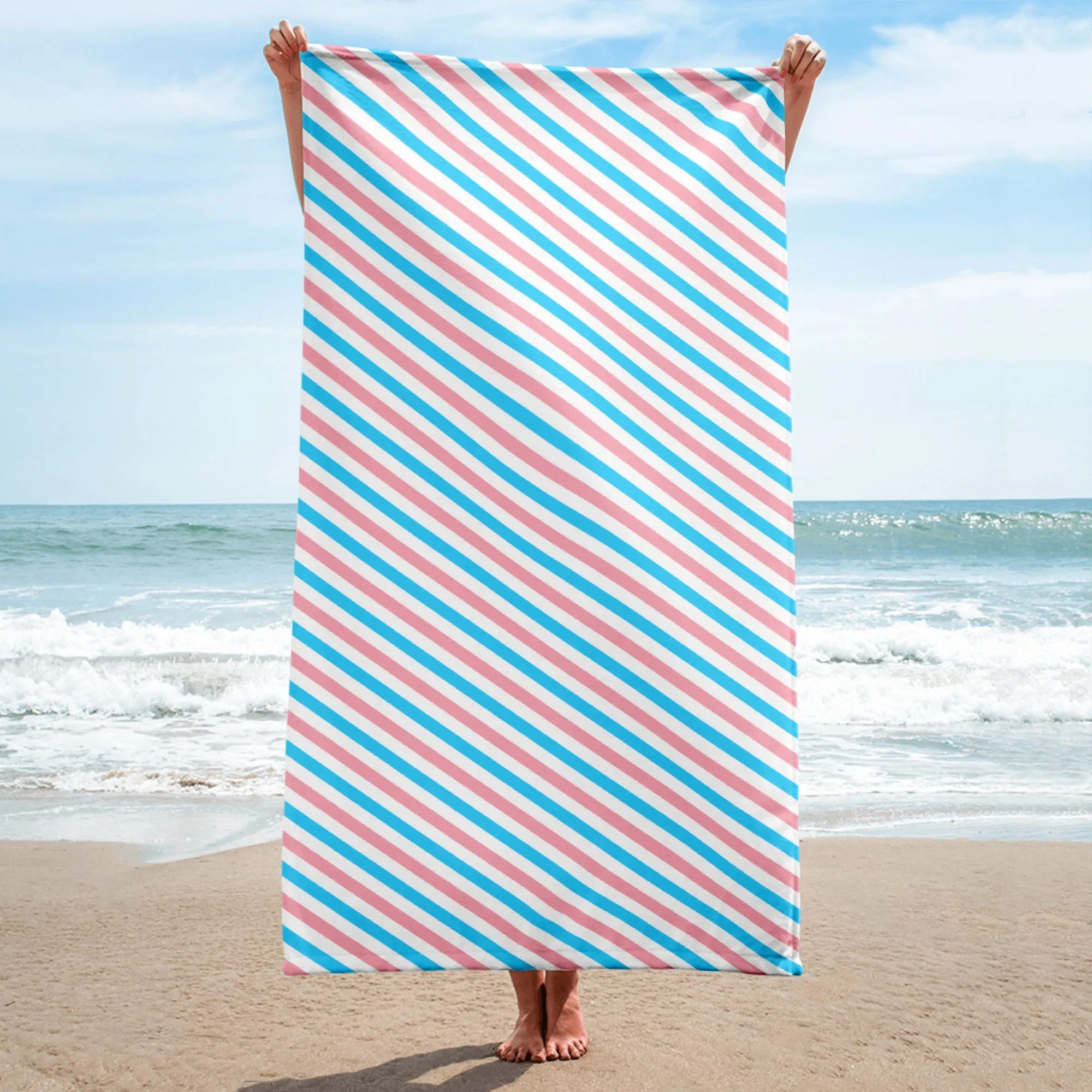 Transgender Stripe Beach Towel