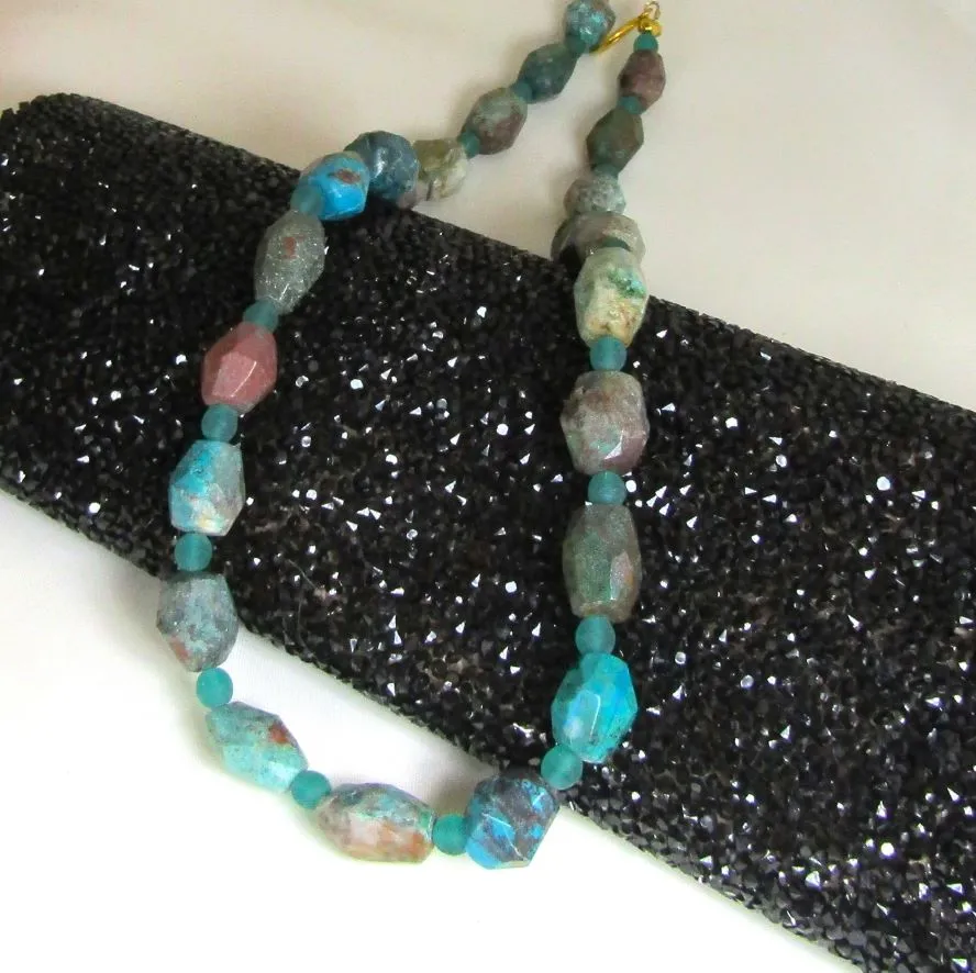 Unique Gemstone Nugget Necklace