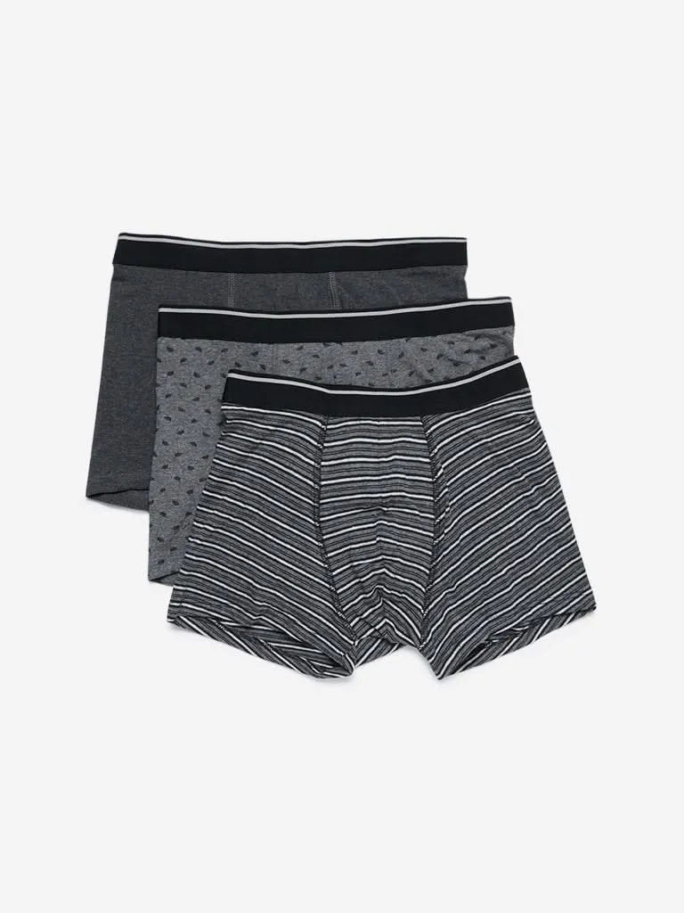 WES Lounge Charcoal Hydro Cool Trunks Three Pack