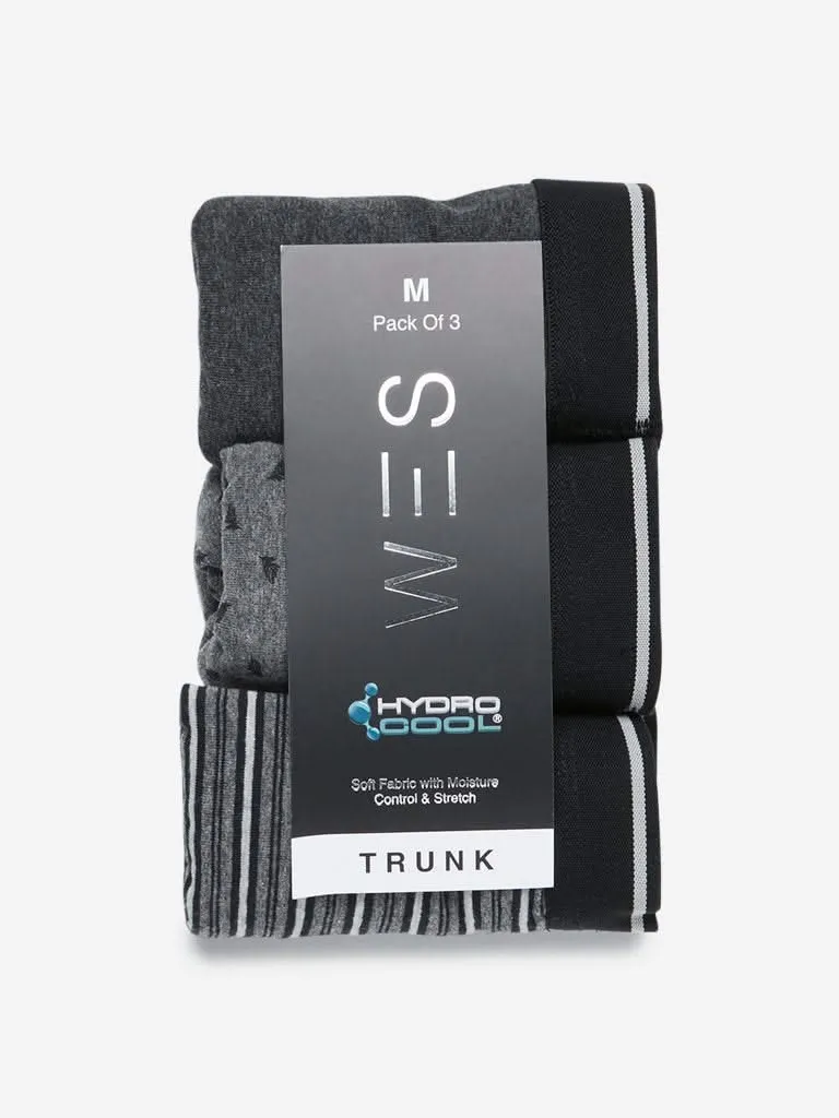 WES Lounge Charcoal Hydro Cool Trunks Three Pack