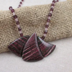 Whimsical Amethyst and Purple Jasper Bib Necklace