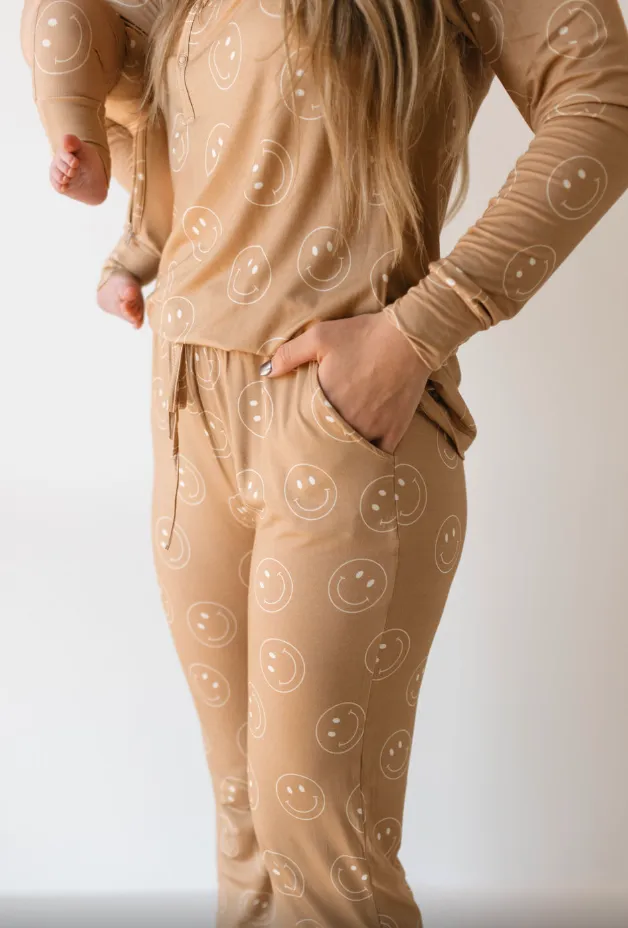 Women's Bamboo Pajamas  | Just Smile Tan