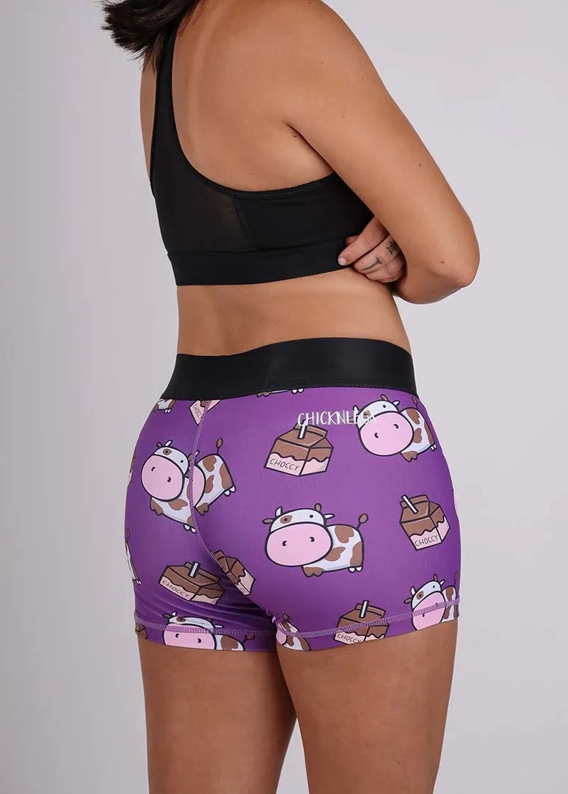 Women's Choccy Cows 3" Compression Shorts