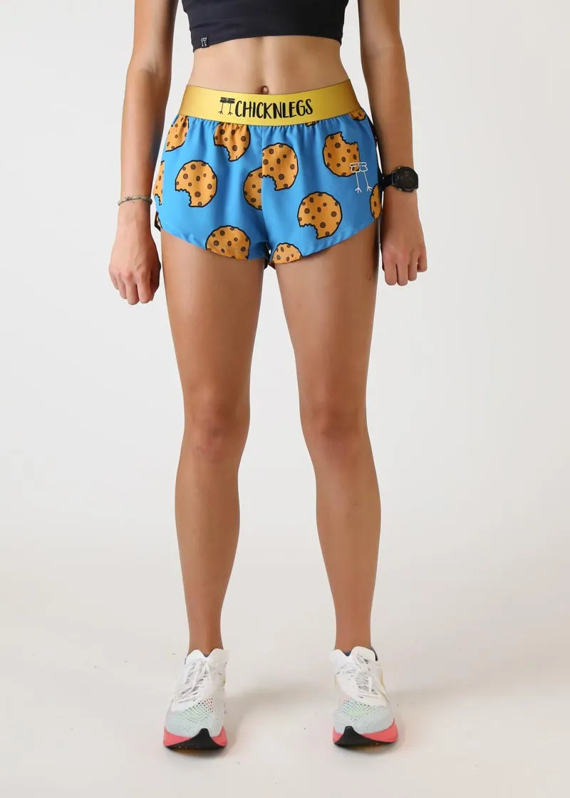 Women's Chocolate Chip Cookies  1.5" Split Shorts