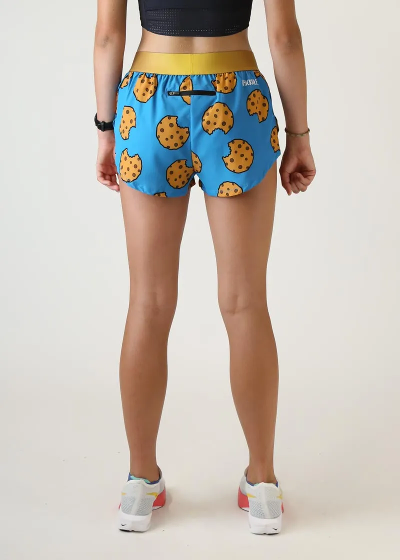 Women's Chocolate Chip Cookies  1.5" Split Shorts