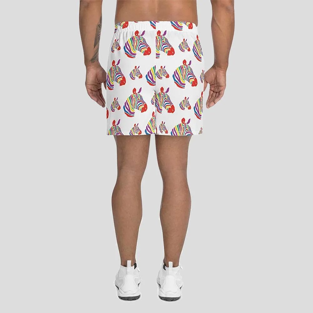 Zebra Rainbow Athletic Shorts (POD)