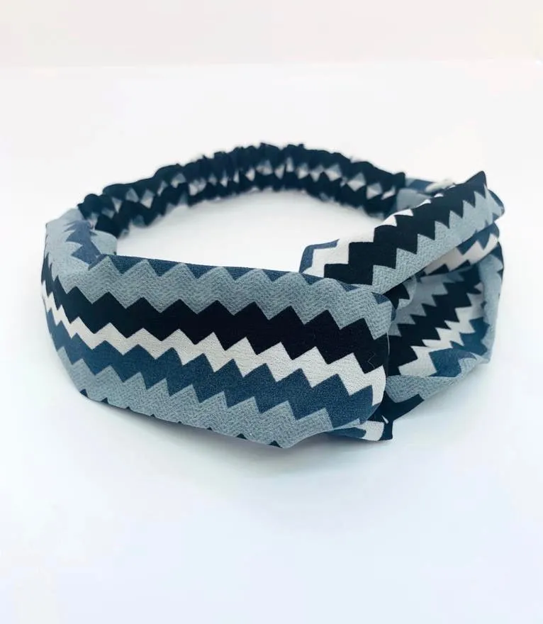 Zig Zag Headband -  Greys